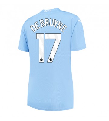 Manchester City Kevin De Bruyne #17 Replica Home Stadium Shirt for Women 2023-24 Short Sleeve